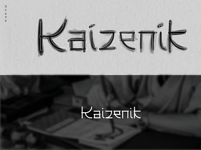 Kaizenik - Logofont branding calligraphy font fonts graphic design letter letters logo logo design logo font logofont schrift schriftart shodo typo typography