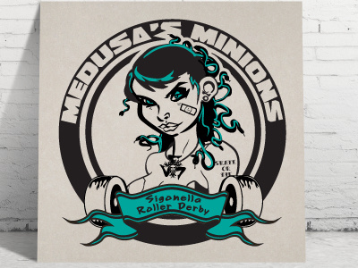 Medusa's Minions derby logo medusa roller sicily skate