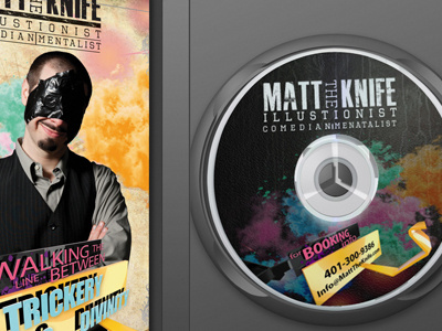 Matt the Knife Promotional DVD Booklet and Label booklet colorful dvd graffiti indesign magician