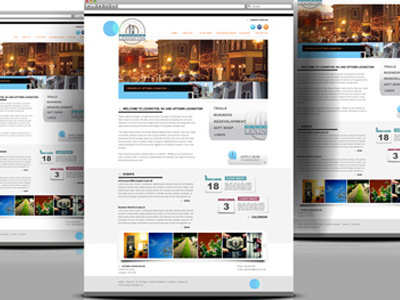 Uptown Lexington Website Layout design layout web