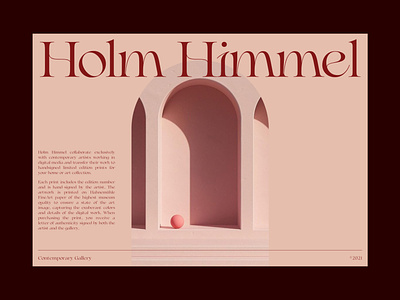 Holm Himmel branding design editorial layout minimal minimalist red redesign typography ui uiux webdesign whitespace