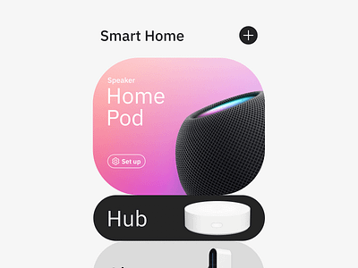 [C] → Smart home app concept app design homescreen main smart home switch typography ui ux