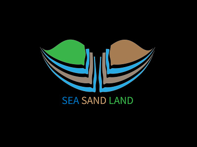SEA SAND LAND branding business logo custom logo design flat graphic design illustration logo vector