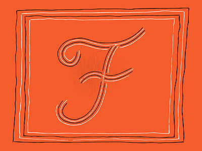 The letter "F" alphabet calligraphy lettering type typography