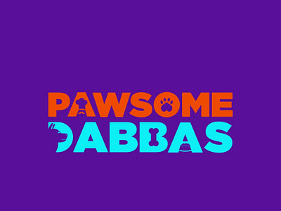 Pawsome Dabbas adobeillustator brand identity branding branding design color palette design dog logo flat food icon illustration logo pets typography vector