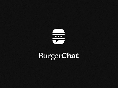 BurgerChat Logo branding design graphic design logo logo design typography vector