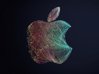 apple logo apple cinema 4d design logo xparticles