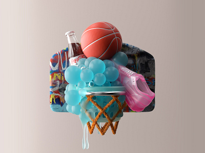 Basketball basketball cinema 4d design illustration nike