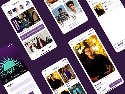 Prakash E-commerce Web App Design app branding design logo typography ui ux