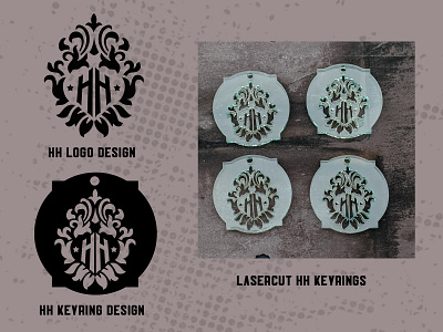 HH logo design digital design graphic design keyring logo logo design