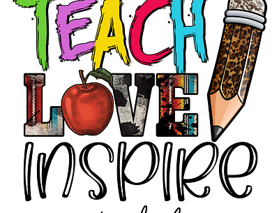 teach love Png design halloween leopard teach love