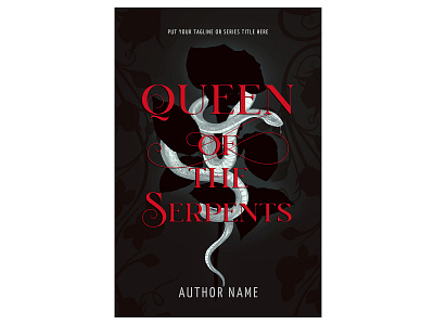 Queen of the serpents book cover design graphic design