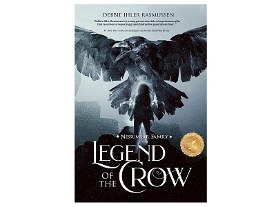 Legend of the Crow book cover design graphic design