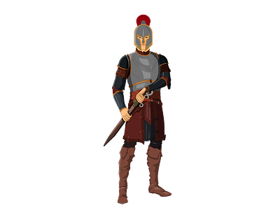 Roman Soldier Realistic Character