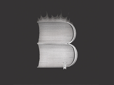 B letter b b letter book fire illustration letter
