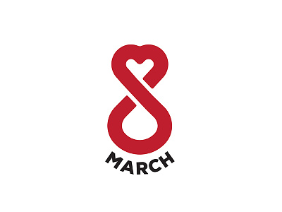 Happy day, women! 8 eight heart infinity march 8 womens day