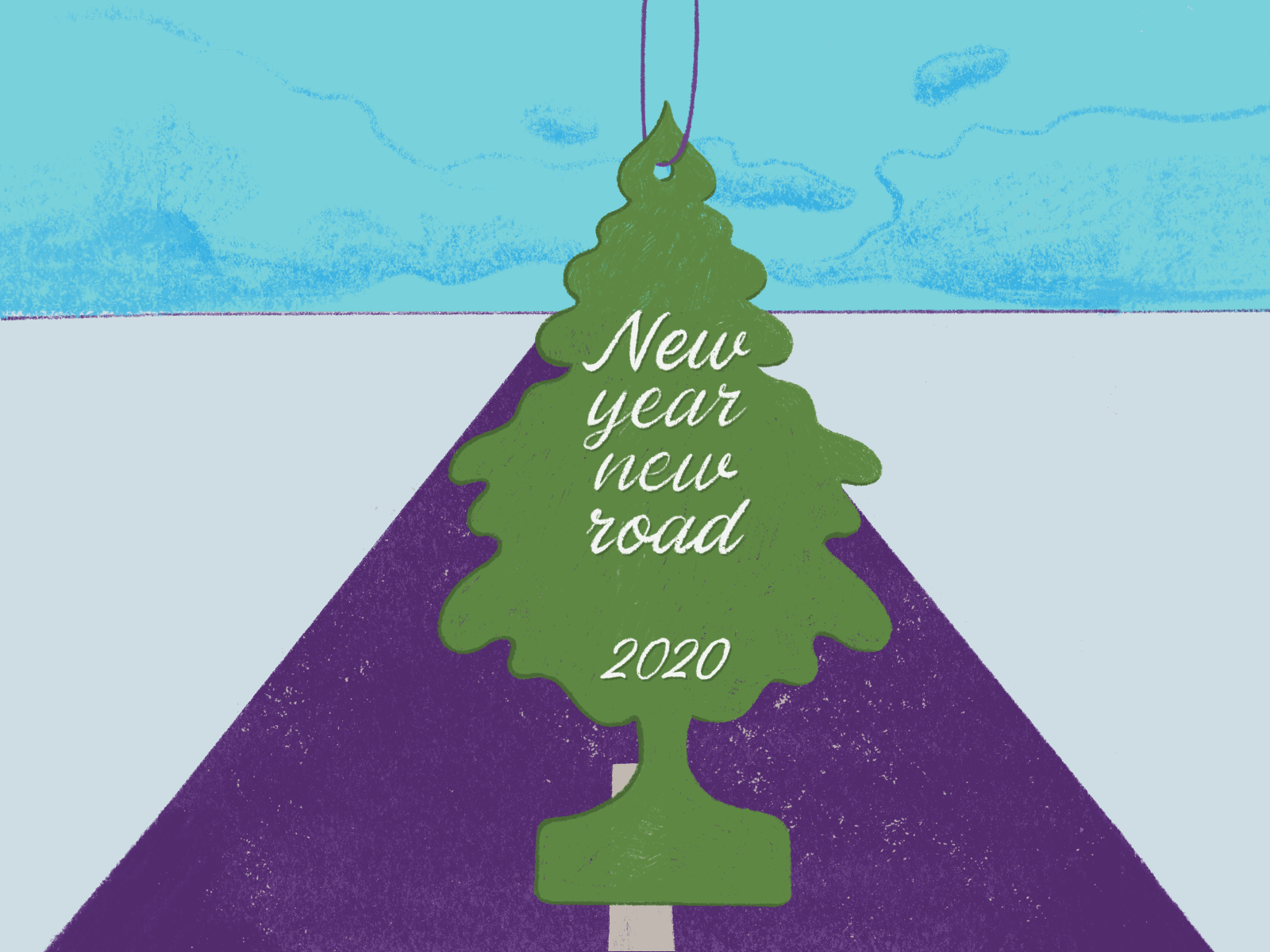 Happy new year! animated gif animation christmas tree illustration new year procreate