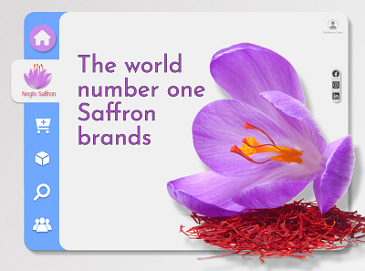 Negin Saffron 3d branding logo products saffron ui