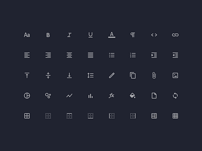 Text Editor Icons