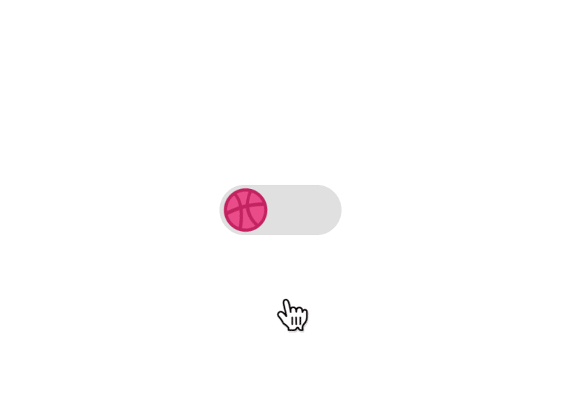Hello Dribbble! after affects animation ball debut dribbble dribbble debut first shot gif hello hello dribble microinteraction pink switch switch button ui user inteface
