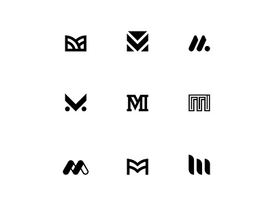 M Logo Exploration adobe black brand illustrator logo logo design logodesign logodesigner marca vector