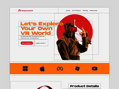 NinjatopVR Retro UI Design design ui ui design uidesign user experience userexperience userexperiencedesign