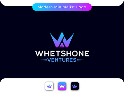 Letter W + Tech sign Logo Branding