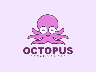 PURPLE OCTOPUS LOGO branding design graphic design illustration logo vector