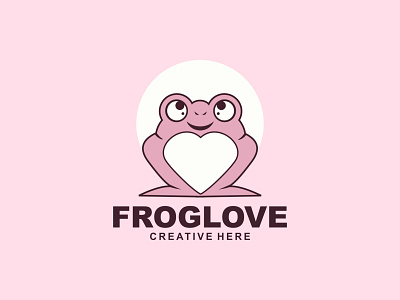 FROG LOVE LOGO app branding design graphic design illustration logo typography ui ux vector