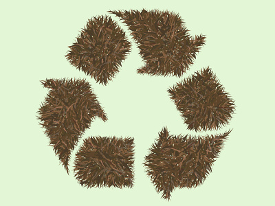 Even Sasquatch Recycles earth hair hairy illustration recycle recycling sasquatch sustainable