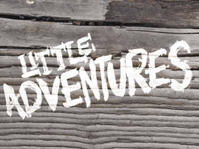 Little Adventures adventures hand lettering lettering little paint typography wood
