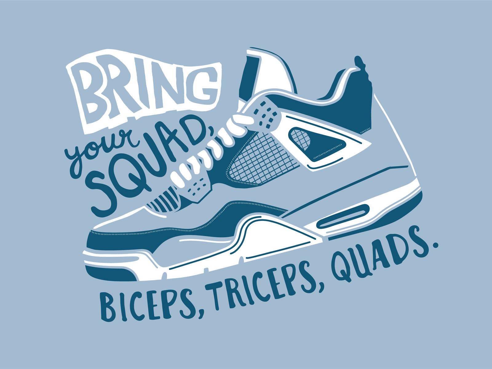 Work Out Time rap quads triceps biceps jayz illustration lettering wellness workout squad sneaker air jordan jay-z