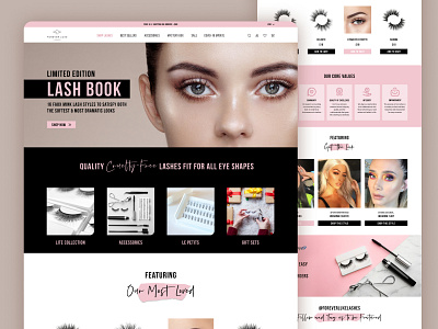 Eye Lashesh Shopify landing page ui/ux design