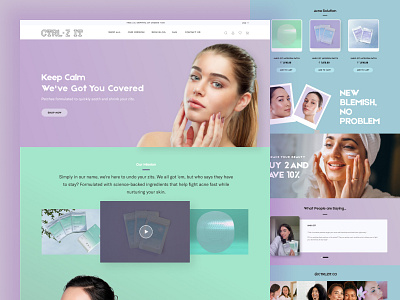 Shopify Home Page UI/UX Design ecommerce website design landing page design product page design shopify home page shopify landing page skin care design skin product design web design