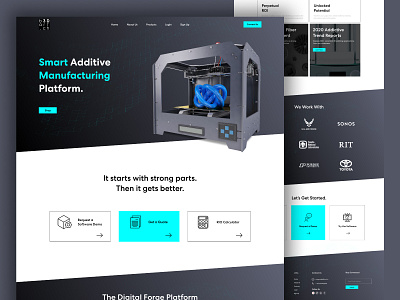 3d Product art landing page ui/ux