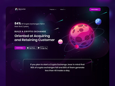 Mercurian brand guidelines crypto landing page design illustration landing page landing page design logo logo design style guide web design