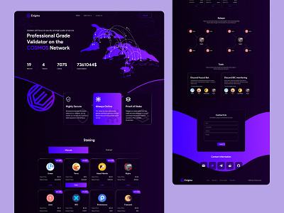Enigma brand guidelines crypto landing page design illustration landing page landing page design logo logo design style guide web design