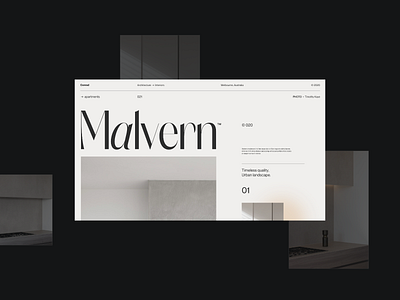Malvern Apartments • Product Page architecture elegant grids interior minimal ui white