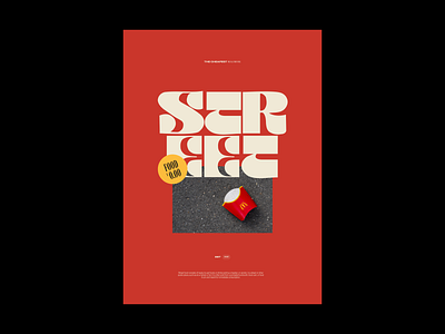 Street Food — Typographic Poster minimal poster red street typographic vintage