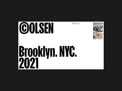 Olsen concept grid layout minimal photos typography ui web design