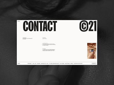 Olsen • Contact Page concept layout minimal photos ui web design