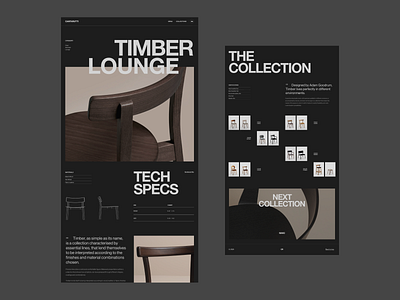 Furniture Website Concept concept elegant furniture grid industrial layout minimal photos ui web design