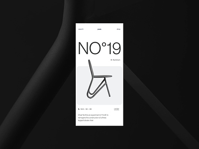 Chair NO°19 chair concept furniture interior layout minimal mobile photos ui