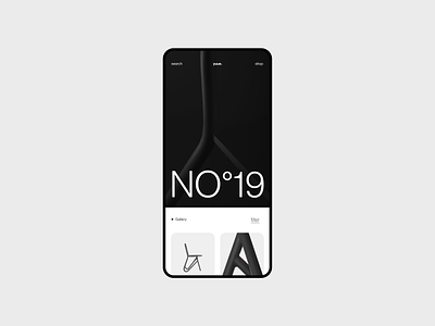NO°19 app chair concept interior layout minimal mobile photos ui web design