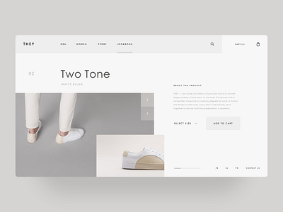 THEY New York — Concept fashion grid minimal shoes sneakers user interface web design