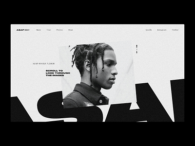 A$AP Rocky — Website Concept asap rocky concept fashion layout minimal ui web design
