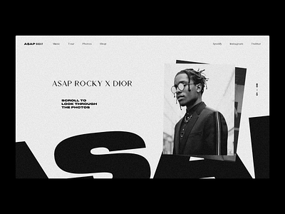 A$AP Rocky — Website Concept concept layout minimal photos ui web design