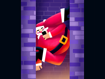 Santa's on his way! christmas illustration santa claus vector