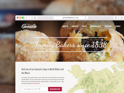 Bakery Website bakery food map navigation responsive search web web design website