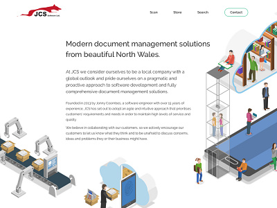 Software Company Homepage Intro homepage intro isometric simple software